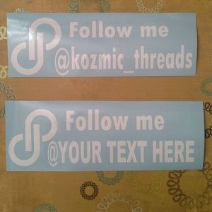 Vinyl Posh "Follow me" decal